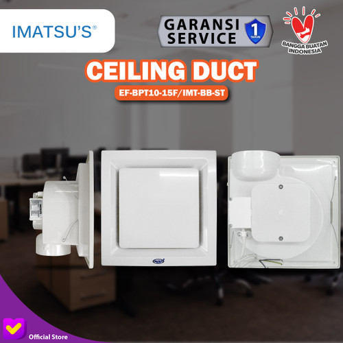 Exhaust Fan Plafon 10 Inch Penghisap Udara Hexos Plafon Ducting