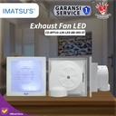 Exhaust Fan Led/ Lighning 8 Inch Kipas Angin Hexos Plafon Dak Lampu