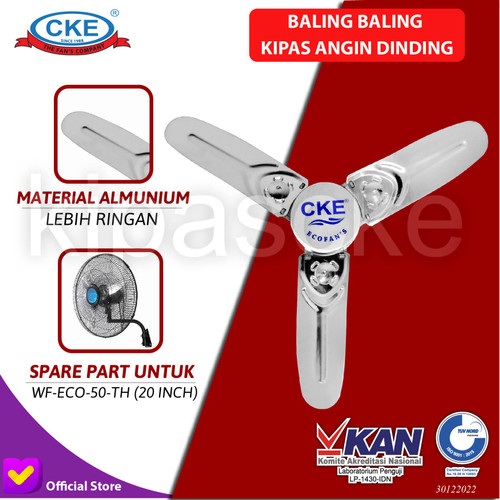 Wall Fan CKE WF-ECO-50-TH 20 Inch Kipas Angin Dinding Tembok Sparepart