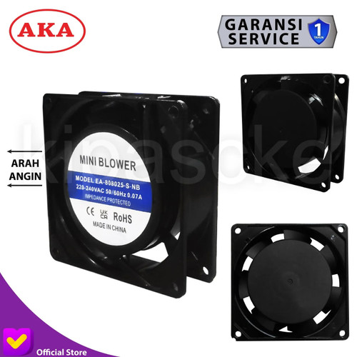 Cooling Fan Exhaust Fan Kipas Pendingin Panel AKA 220V AC 8cm 8 cm 8x8