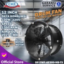 Drum Fan Blower External Rotor 12" Inch Kipas Axial Blower Tabung 12"