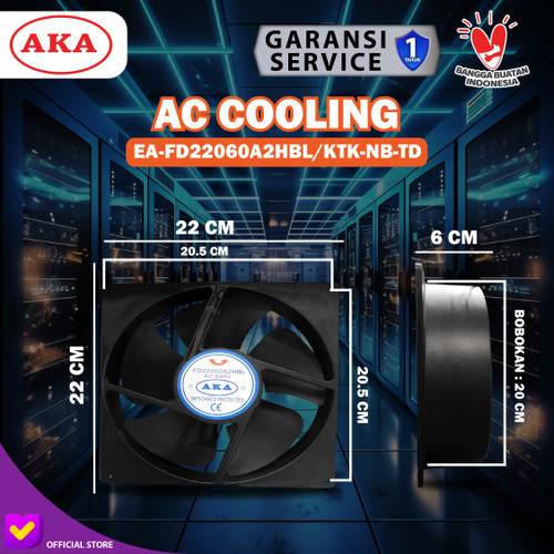 Cooling Fan AC 8 Inch 22 CM Kipas Fan Panel Pendingin Ball Bearing