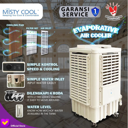 Evaporative Air Cooler Penyejuk Ruangan 50M² Blower Pendingin Ruangan