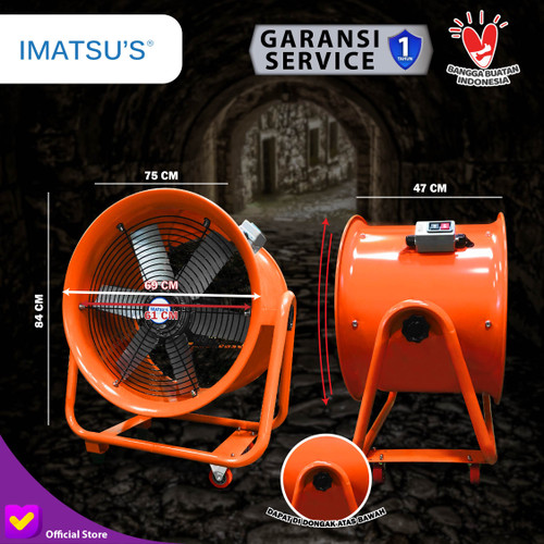 Portable Ventilator / Blower / Exhaust 24" Inch Kipas Drum Blower Fan