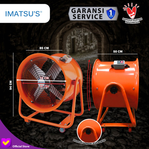 Portable Ventilator / Blower / Exhaust 28" Inch Kipas Drum Blower Fan