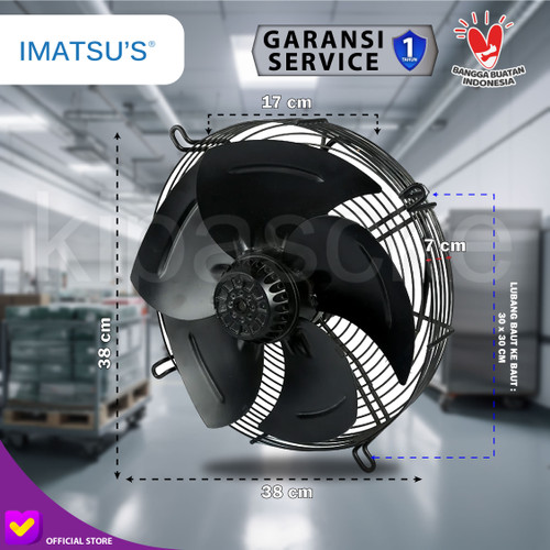Axial Fan 14 Inch 220V Fan Condensor Fan Chiller Kipas Condenser 14”
