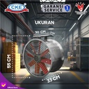 Drum Fan Stainless 20" Nylon Blade Kipas Drum Blower Tabung