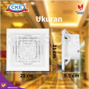 Grill Plafon Kotak 6 inch Diffuser Plafon Kotak 6 inch 4 Way