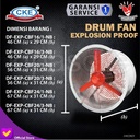 Blower Explosion Proof Axial Fan 20 Inch 380V Drum Fan Bergaransi