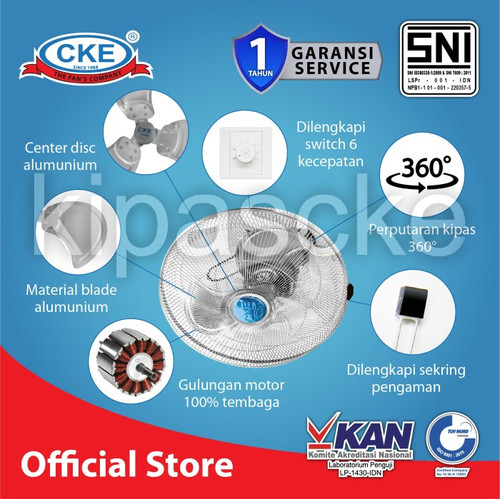 Kipas Angin Plafon Orbit / Autofan 20 Inch CKE Ceiling Orbit Fan 20"