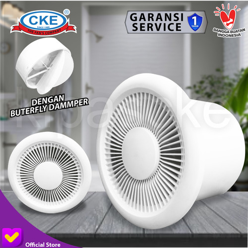 Exhaust Fan Ceiling Plafon 6 Inch Kipas Exhaust Dinding Round / Bulat