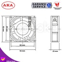 Cooling Fan Exhaust Fan Kipas Pendingin Panel AKA 220V AC 9cm 9 cm 9x9