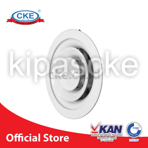 Round Diffuser AC 14" Inch Putih Diffuser Bulat Grill Plafon Ducting