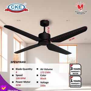 Kipas Angin Baling Baling Dekorasi Plafon 52 Inch Remote Ceiling Fan