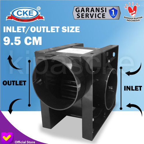Exhaust Fan Mini Sirocco Sudut Tabung Industrial 4" Inline Duct
