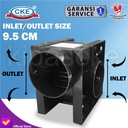 Exhaust Fan Mini Sirocco Sudut Tabung Industrial 4" Inline Duct