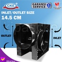 Exhaust Fan Mini Sirocco Sudut Tabung Industrial 6" Inline Duct