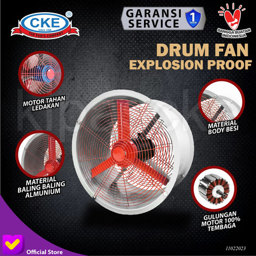 Blower Explosion Proof Axial Fan 24 Inch 380V Drum Fan Bergaransi