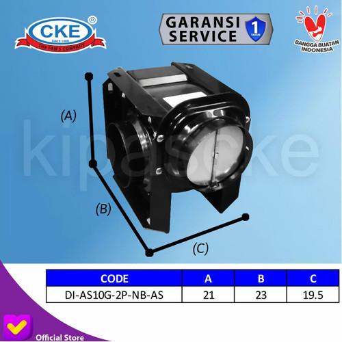 Duct Inline Sudut Tabung 4 Inch Exhaust Fan Mini Sirocco 4"