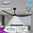 Kipas Angin Gantung Plafon Lampu LED 64 Inch Ceiling Fan Hias 64"