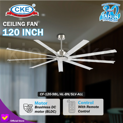 Kipas Angin Plafon Gantung Modern 120 Inch 9 Blade Ceiling Fan Hias