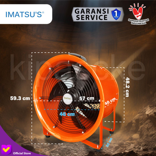 Portable Ventilator / Blower / Exhaust 18 Inch External Rotor Motor