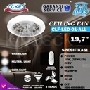 Lampu Hias Plafon Mewah Kipas Angin Lampu LED Langit Langit Elegan 20"