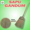 Clean Matic - Sapu Gandum dengan Gagang Bambu - Berbahan Gandum atau Shorgum