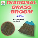 Clean Matic Diagonal Grass Broom Refill Isi Ulang Sapu Ijuk Lantai