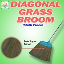 DIAGONAL GRASS BROOM MULTI  PIECE - Sapu Rumput Tongkat 3 Bagian