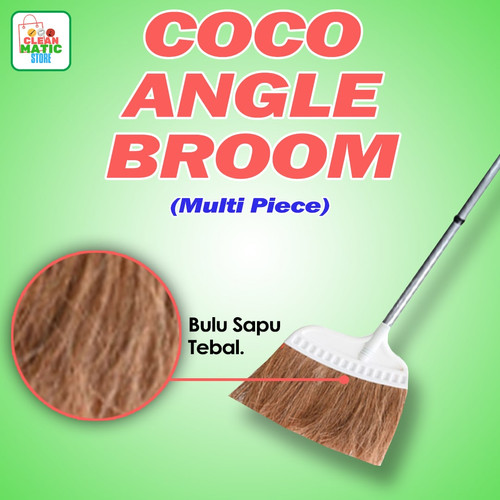 COCO ANGLE BROOM MULTI PIECE - Sapu Dengan Tongkat 3 Bagian Ringan