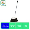 BROOM MULTI PIECE - Sapu Dengan Tongkat 3 Bagian Besi Ringan