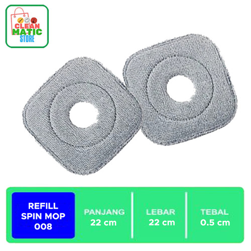 REFILL SPIN MOP 008 - Isi Ulang Pel Putar Bentuk Kotak Berkualitas