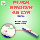 Clean Matic Push Broom Refill Isi Ulang 45 cm Sapu Outdoor Tebal