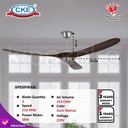 Kipas Angin Gantung Plafon Kayu 60 Inch Ceiling Fan Hias 60" Dark Wood