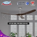Kipas Angin Gantung Plafon Kayu 80 Inch Ceiling Fan Hias 80" Dark Wood
