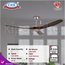 Kipas Angin Gantung Plafon Kayu 88 Inch Ceiling Fan Hias 88" Dark Wood