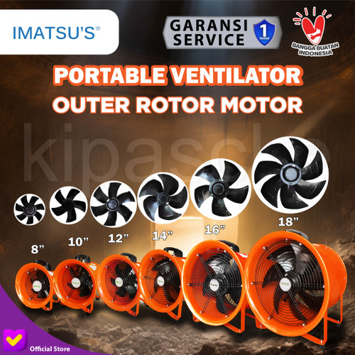 Portable Ventilator / Blower / Exhaust 18 Inch External Rotor Motor