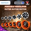 Portable Ventilator / Blower / Exhaust 18 Inch External Rotor Motor