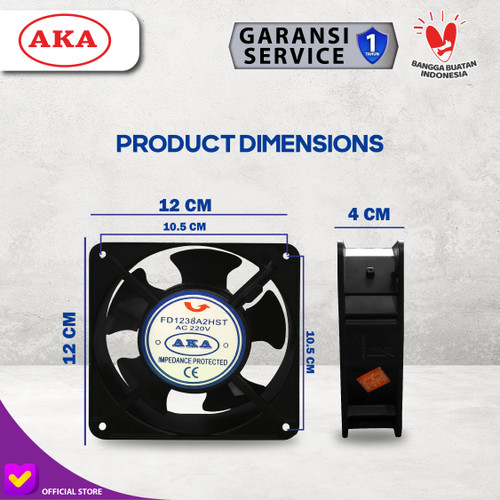 Single Fan Wallmount Rack - Accessories Kipas Rack Server Cooling Fan