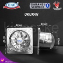 Exhaust Fan Stainless 10" Inch Duct Booster Fan Plafon Dinding Besi