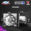 Exhaust Fan Stainless 12" Inch Duct Booster Fan Plafon Dinding Besi