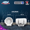 Inline Duct Fan Plastik 8" Inch Kipas Booster Ventilasi Extractor Fan