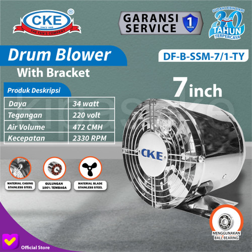 7" Inch Mini Inline Duct Fan Metal Stainless / Air Booster Exhaust Fan