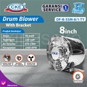 8" Inch Mini Inline Duct Fan Metal Stainless / Air Booster Exhaust Fan