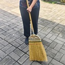 Clean Matic - Sapu Gandum dengan Gagang Bambu - Berbahan Gandum atau Shorgum