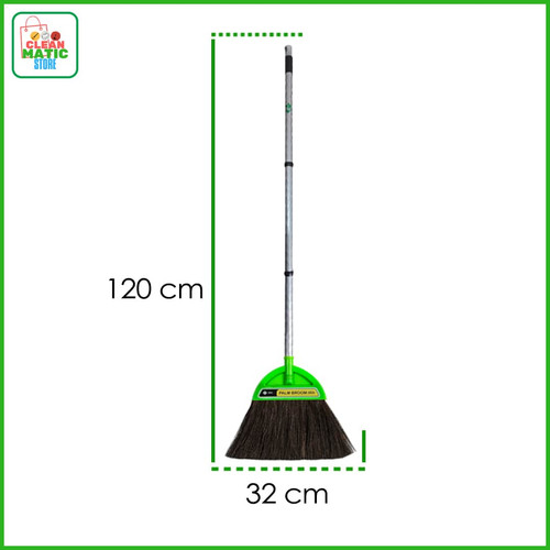 PALM BROOM MULTI PIECE - Sapu Dengan Tongkat 3 Bagian Besi Ringan