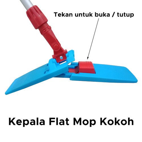 FLAT MOP 002 - Set Alat Pel Datar Microfiber Untuk Lantai Berkualitas