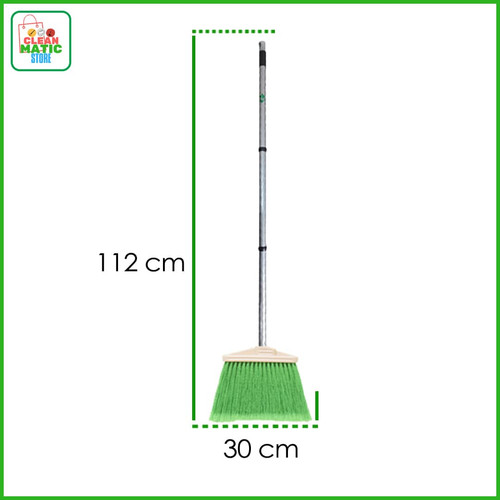 2 IN 1 BROOM MULTI PIECE - Sapu Dengan Tongkat 3 Bagian Besi Ringan