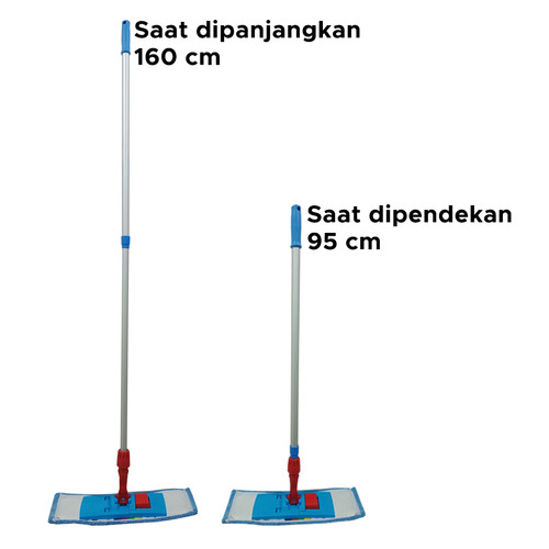 FLAT MOP 002 - Set Alat Pel Datar Microfiber Untuk Lantai Berkualitas